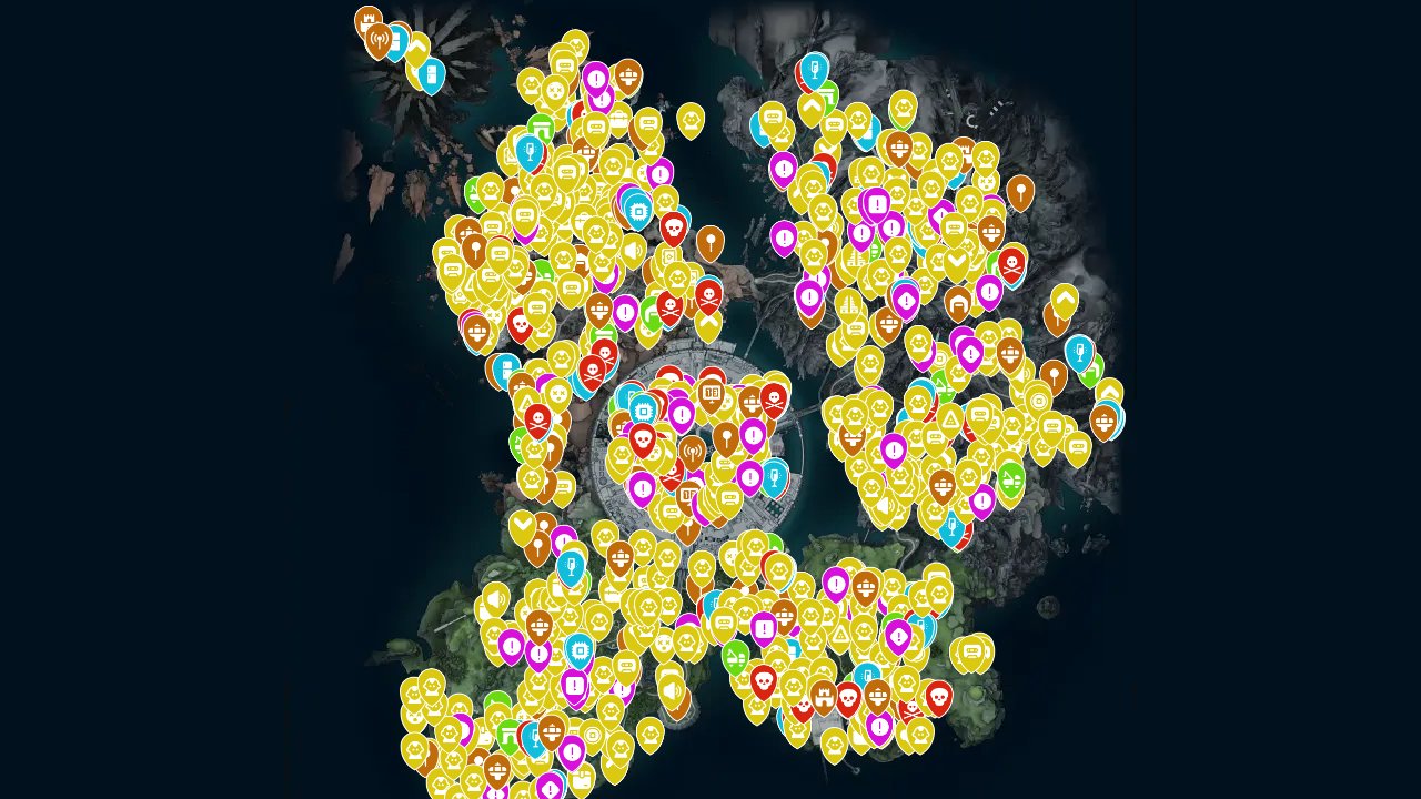 Borderlands 4 interactive map screenshot