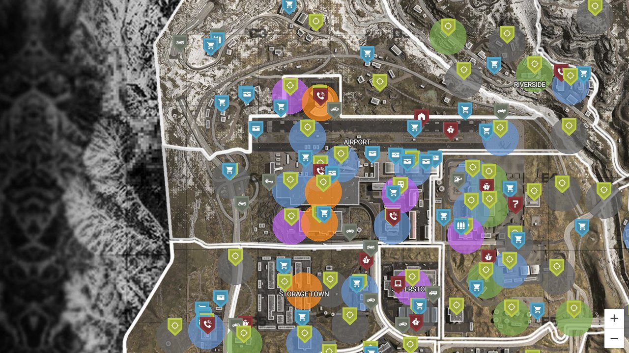 Cod Warzone interactive map screenshot