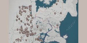 Crimson Desert interactive map filtered to show only Collectibles markers