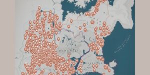 Crimson Desert interactive map filtered to show only Gatherables markers