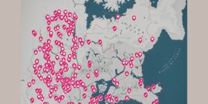 Crimson Desert interactive map filtered to show only Items markers