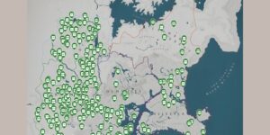 Crimson Desert interactive map filtered to show only Loot markers