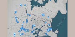 Crimson Desert interactive map filtered to show only Vendor markers