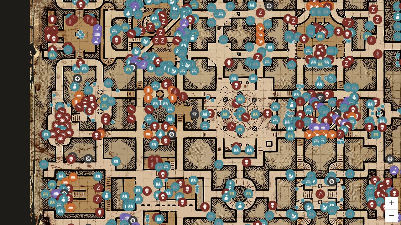 Dark And Darker interactive map screenshot