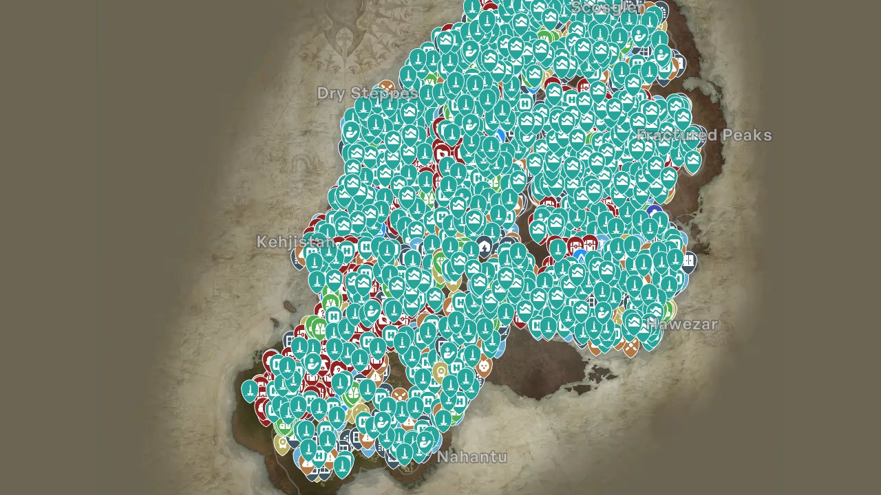 Diablo IV interactive map screenshot