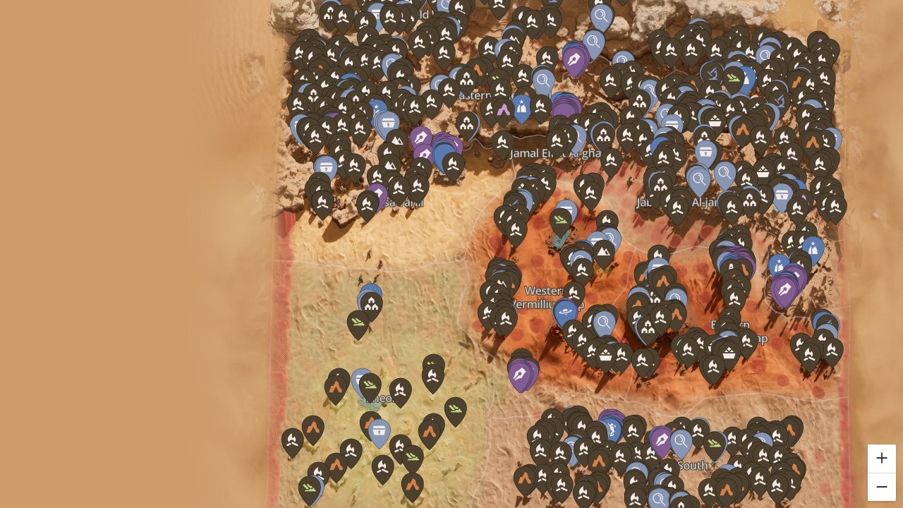 Dune Awakening interactive map screenshot
