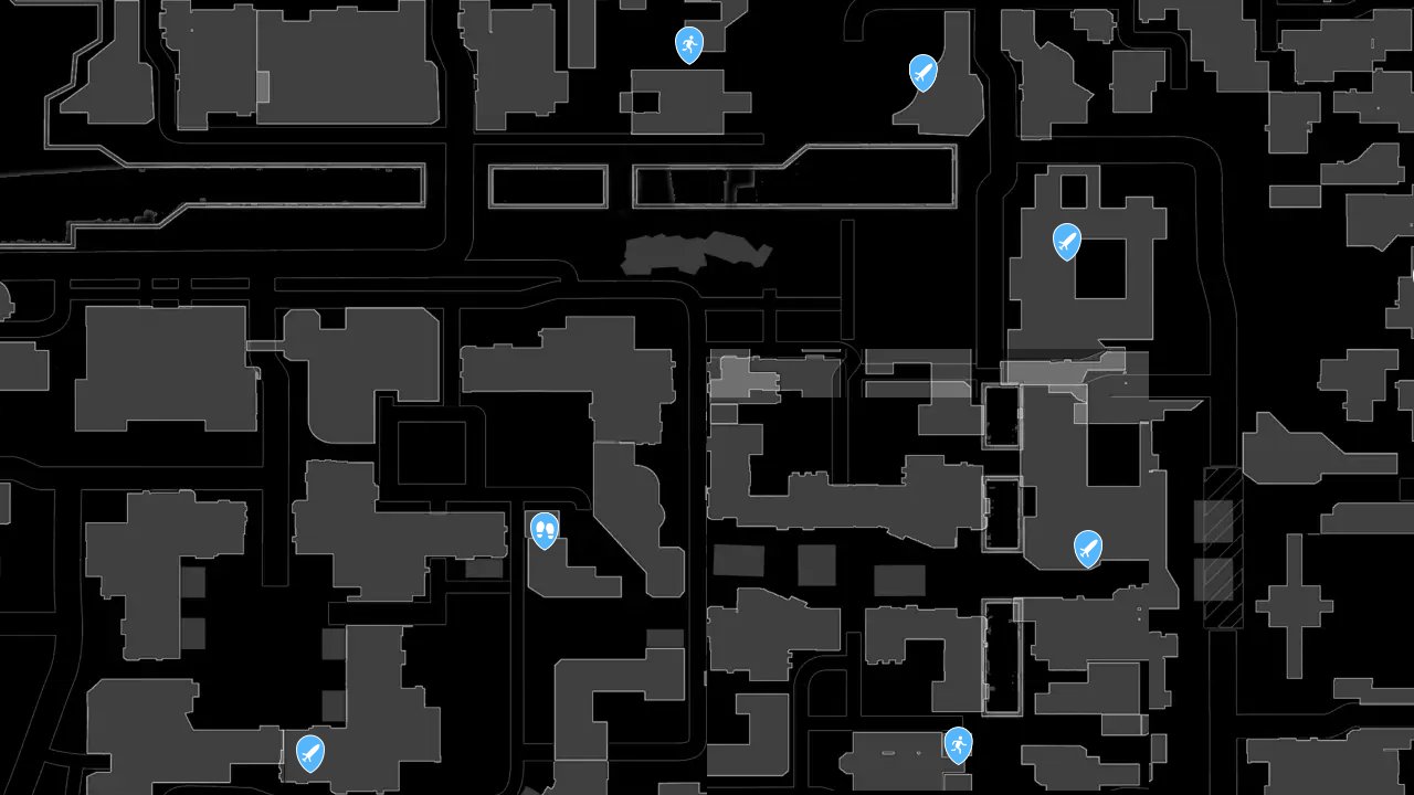 Dying Light interactive map filtered to show only Challenge markers