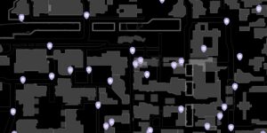 Dying Light interactive map filtered to show only Trap markers