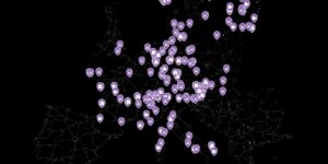 Euro Truck Simulator 2 interactive map filtered to show only Collectibles markers