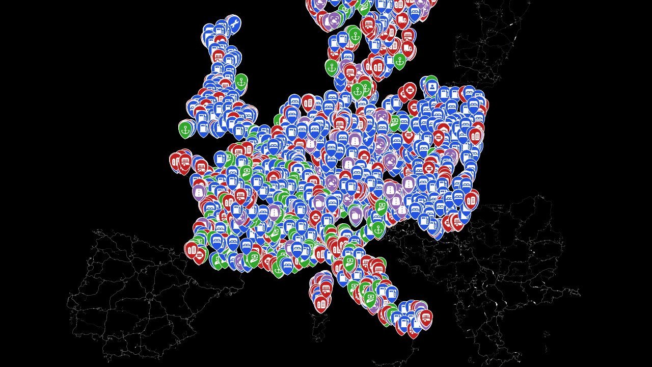Euro Truck Simulator 2 interactive map screenshot
