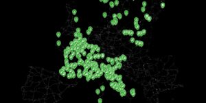 Euro Truck Simulator 2 interactive map filtered to show only Transport markers