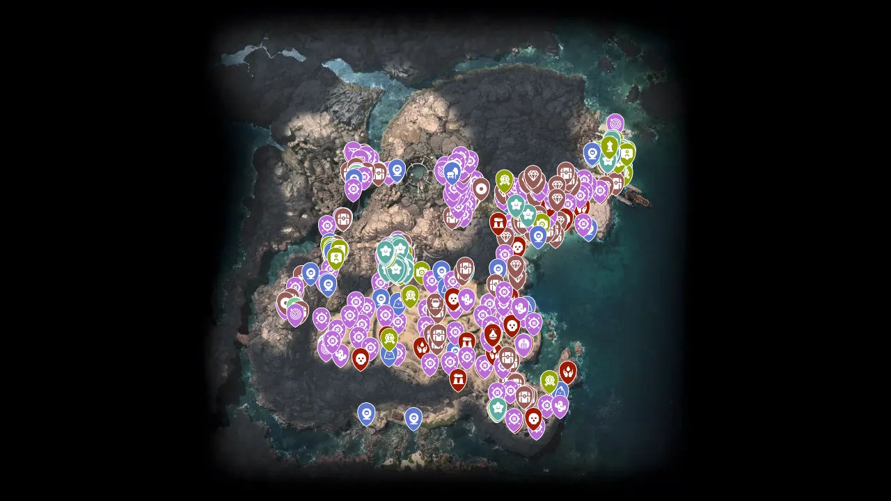 Final Fantasy VII Rebirth interactive map screenshot