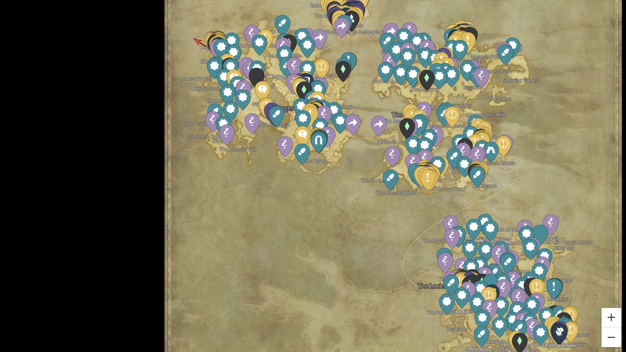 Final Fantasy Xiv interactive map screenshot