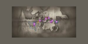 Flintlock The Siege Of Dawn interactive map filtered to show only Collectibles markers