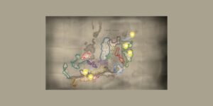 Flintlock The Siege Of Dawn interactive map filtered to show only Quest Objectives markers