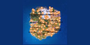 Fortnite interactive map filtered to show only Event markers