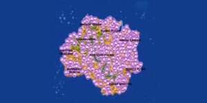 Fortnite interactive map filtered to show only Loot markers