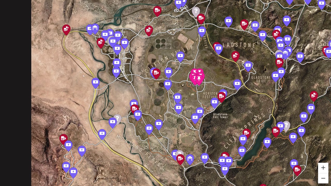 Forza Horizon 1 interactive map screenshot