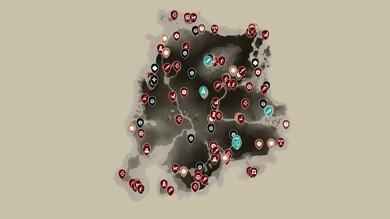 Ghost Of Tsushima Directors Cut interactive map screenshot