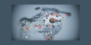 God Of War Ragnarok interactive map filtered to show only Location markers