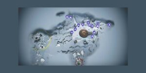 God Of War Ragnarok interactive map filtered to show only Missions markers