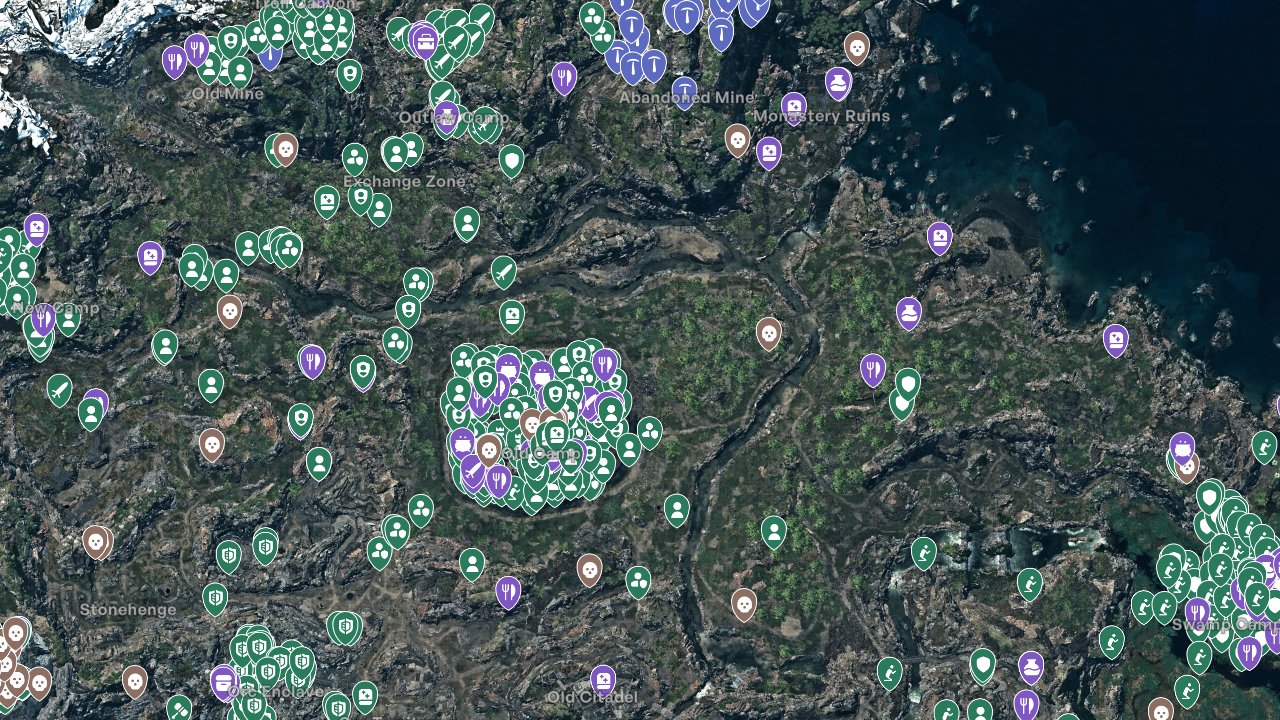 Gothic 1 Remake interactive map screenshot