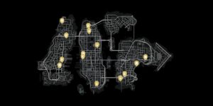 Grand Theft Auto IV interactive map filtered to show only Services markers