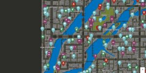 Grand Theft Auto interactive map screenshot