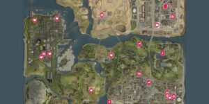 Grand Theft Auto San Andreas The Definitive Edition interactive map filtered to show only Activities markers