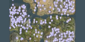 Grand Theft Auto San Andreas The Definitive Edition interactive map filtered to show only Pickups markers