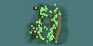 Grand Theft Auto Vice City The Definitive Edition interactive map filtered to show only Location markers