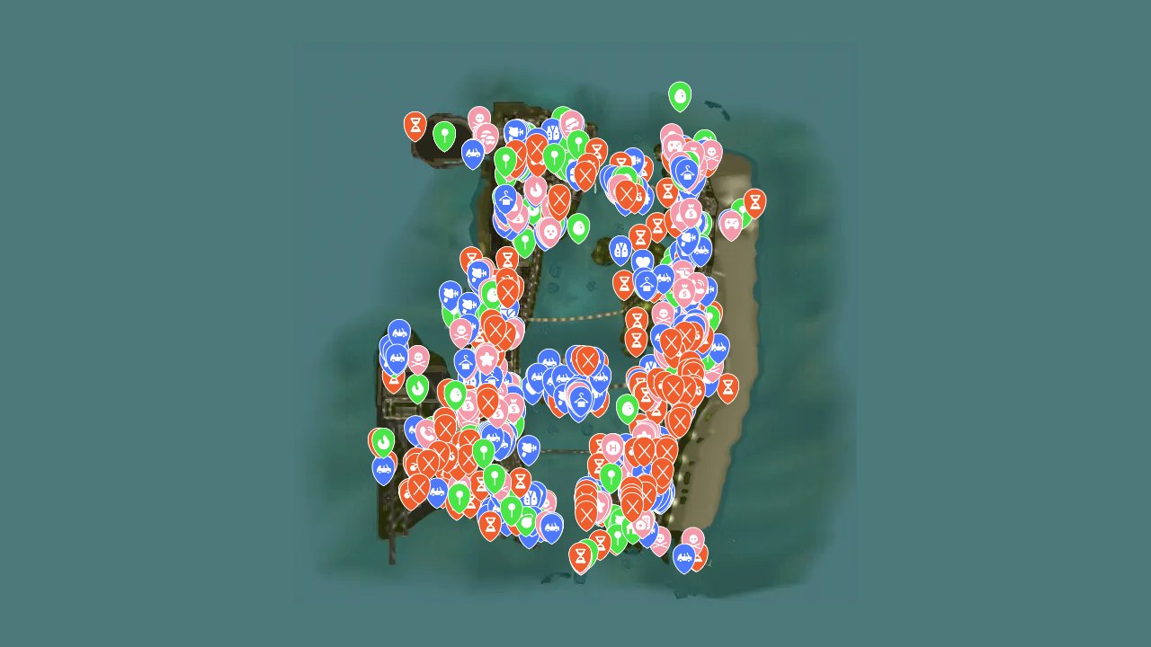 Grand Theft Auto Vice City The Definitive Edition interactive map screenshot