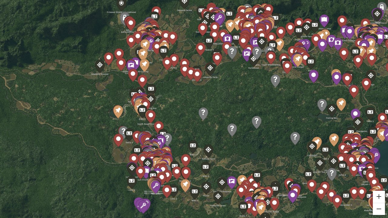 Gray Zone Warfare interactive map screenshot