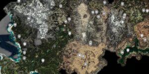 Horizon Forbidden West interactive map filtered to show only Collectibles markers