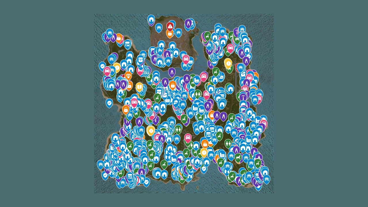 HumanitZ interactive map screenshot