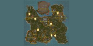 Humanitz interactive map filtered to show only Missions and Lore markers