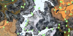 Icarus interactive map filtered to show only Locations markers