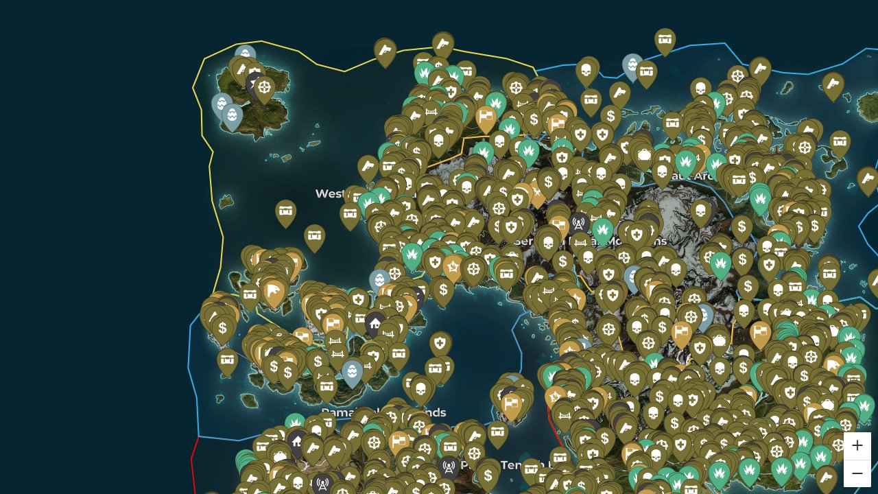 Just Cause 2 interactive map screenshot