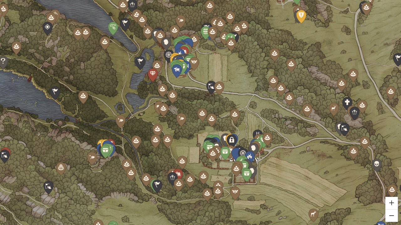 Kingdom Come Deliverance 2 interactive map screenshot