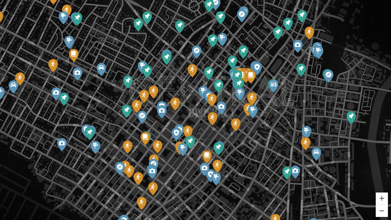 La Noire interactive map screenshot