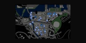 Like A Dragon Infinite Wealth interactive map filtered to show only Activities markers