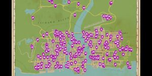Mafia interactive map filtered to show only Collectibles markers