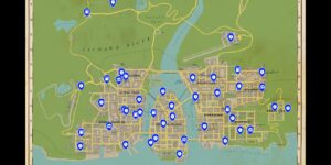 Mafia interactive map filtered to show only Locations markers