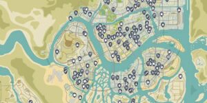 Mafia III interactive map filtered to show only Locations markers