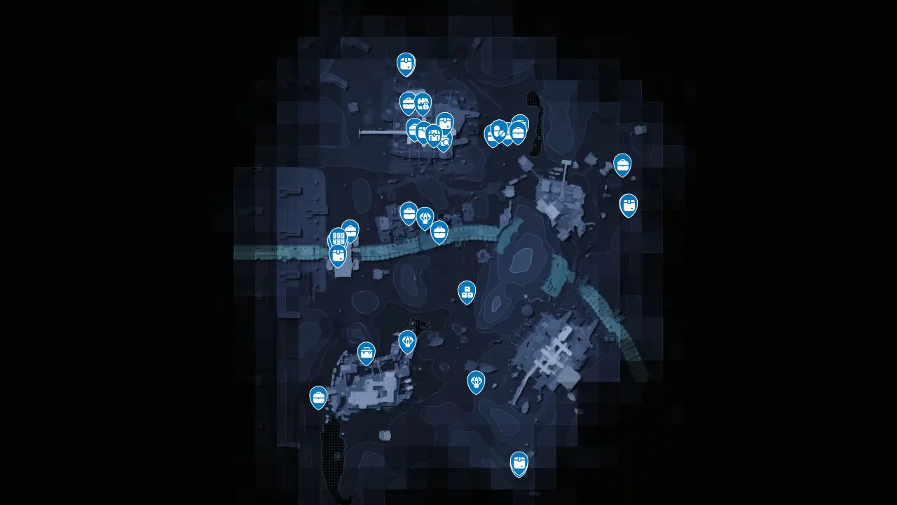 Marathon interactive map filtered to show only Container markers