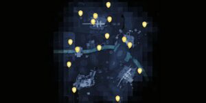 Marathon interactive map filtered to show only Location markers