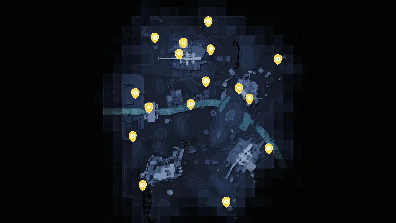 Marathon interactive map filtered to show only Location markers