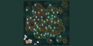 Myth Of Empires interactive map filtered to show only Farm Area markers