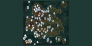 Myth Of Empires interactive map filtered to show only Mine Area markers