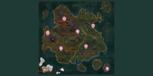 Myth Of Empires interactive map filtered to show only Neutral NPCs markers